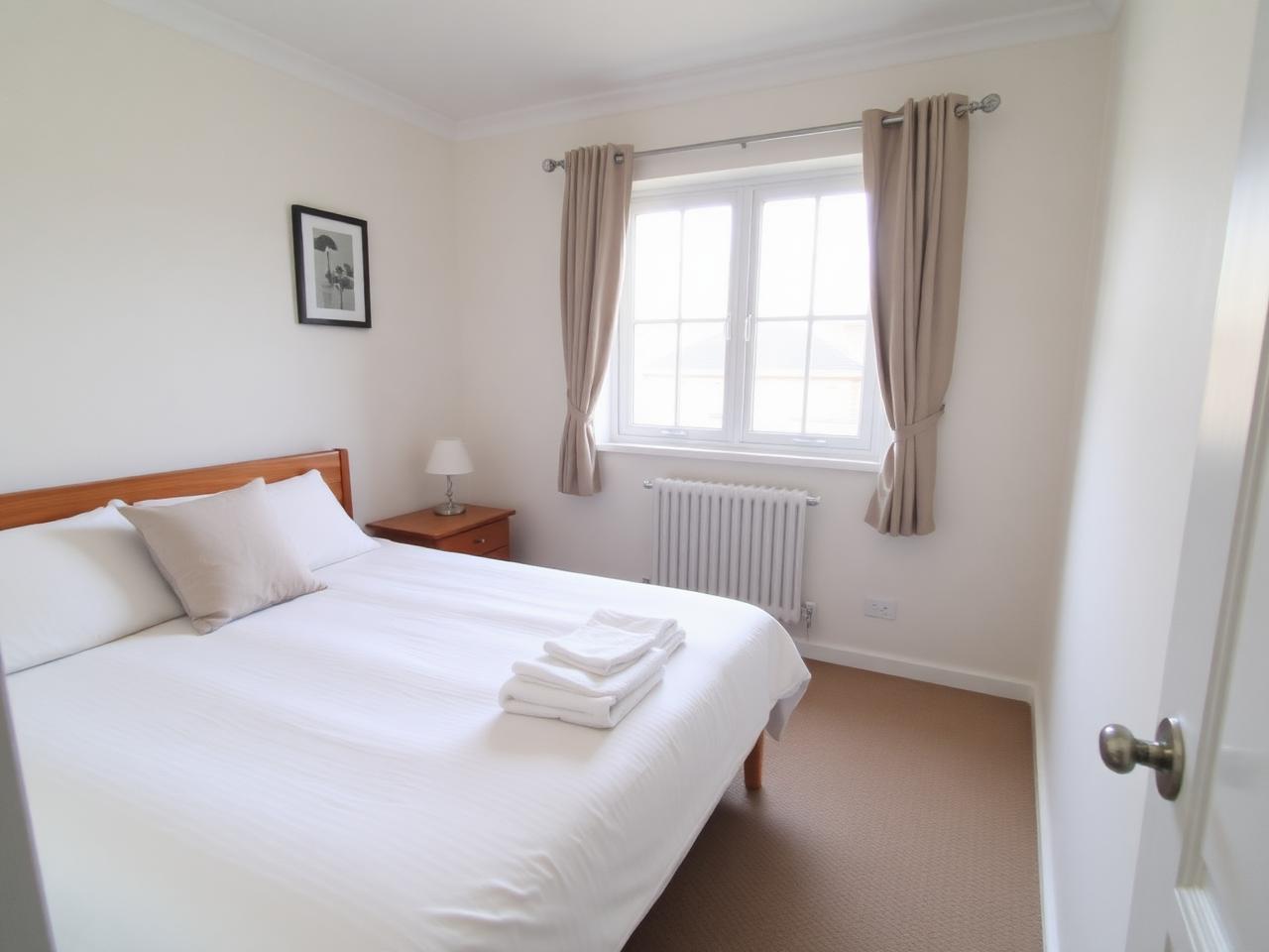 Clean economy guesthouse room with double bed